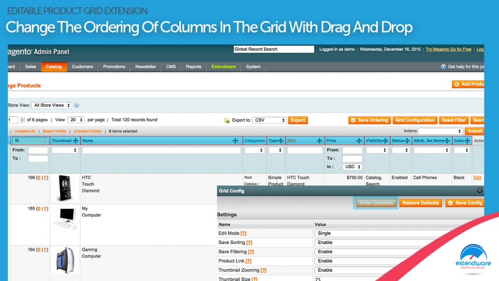 Magento Product Grid - Change the Order of Products